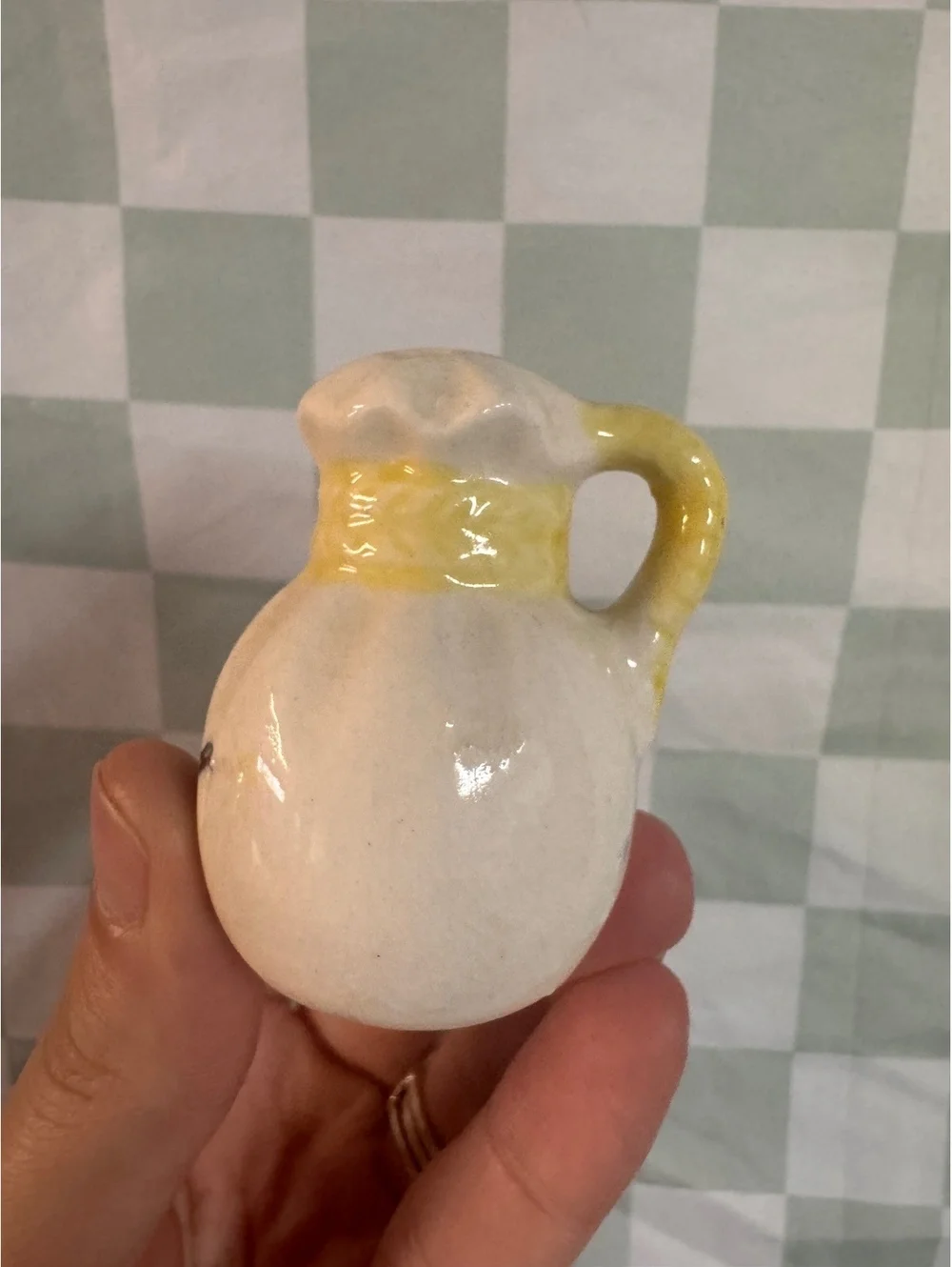 Vintage Ceramic Salt and Pepper Shakers with Hand-Painted Design